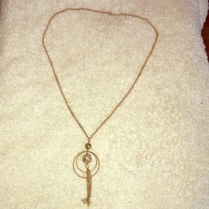 Long decorative chain necklace